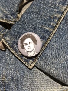 Emily Pankhurst Zombie Pin – Spooky Gift for History Buffs