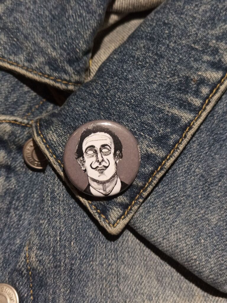 Get surreal and spooky with our Salvador Dali Zombie Pin! A creepy-cool gift for artists and horror fans. Add it to your collection now!